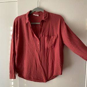 Lush coral blouse